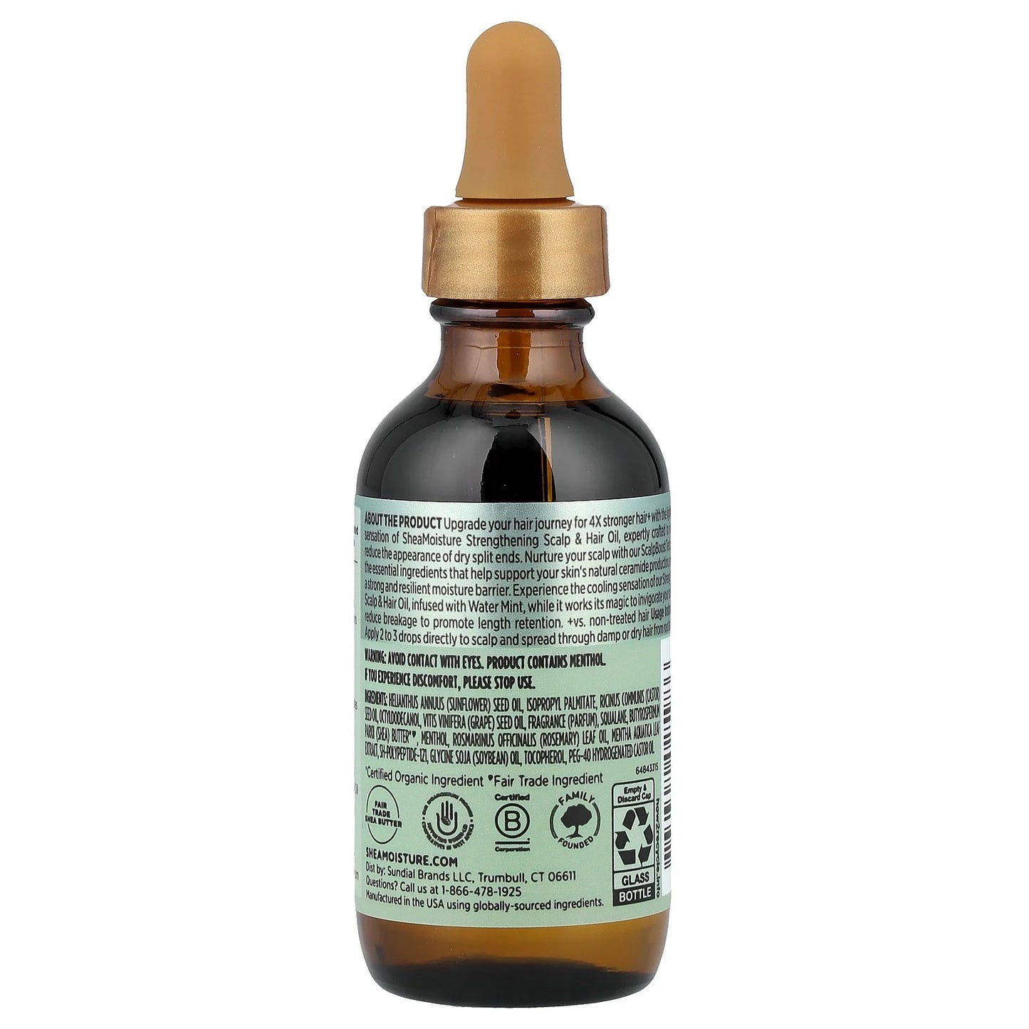 Strengthening Scalp Oil & Hair Oil Rosemary & Vegan Collagen, 2 Oz