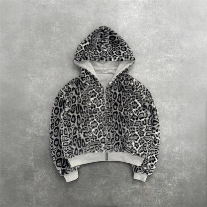 Reversible Leopard Print Hoodie Coat™