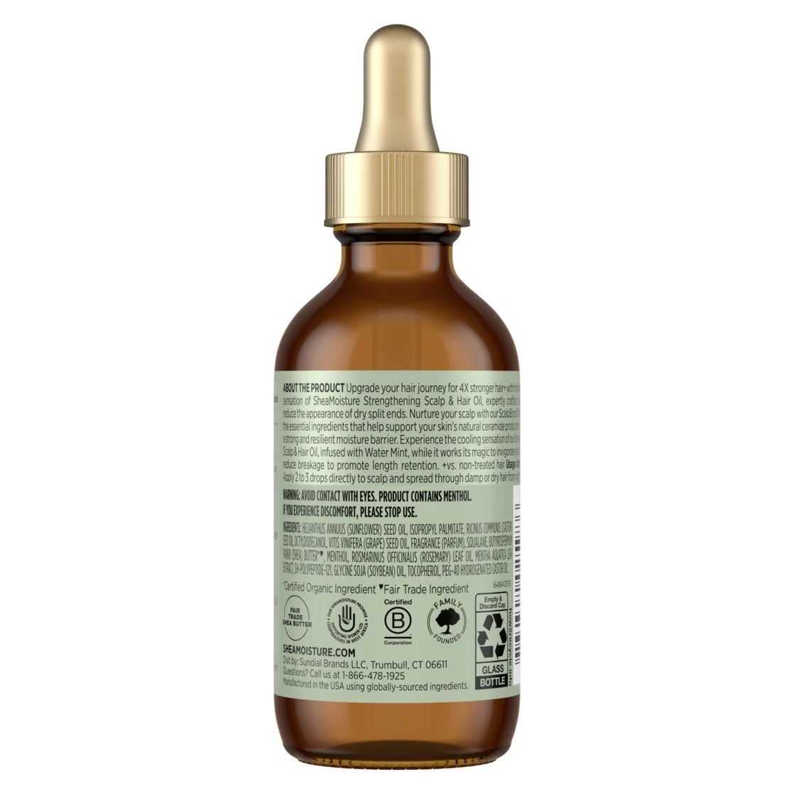 Strengthening Scalp Oil & Hair Oil Rosemary & Vegan Collagen, 2 Oz