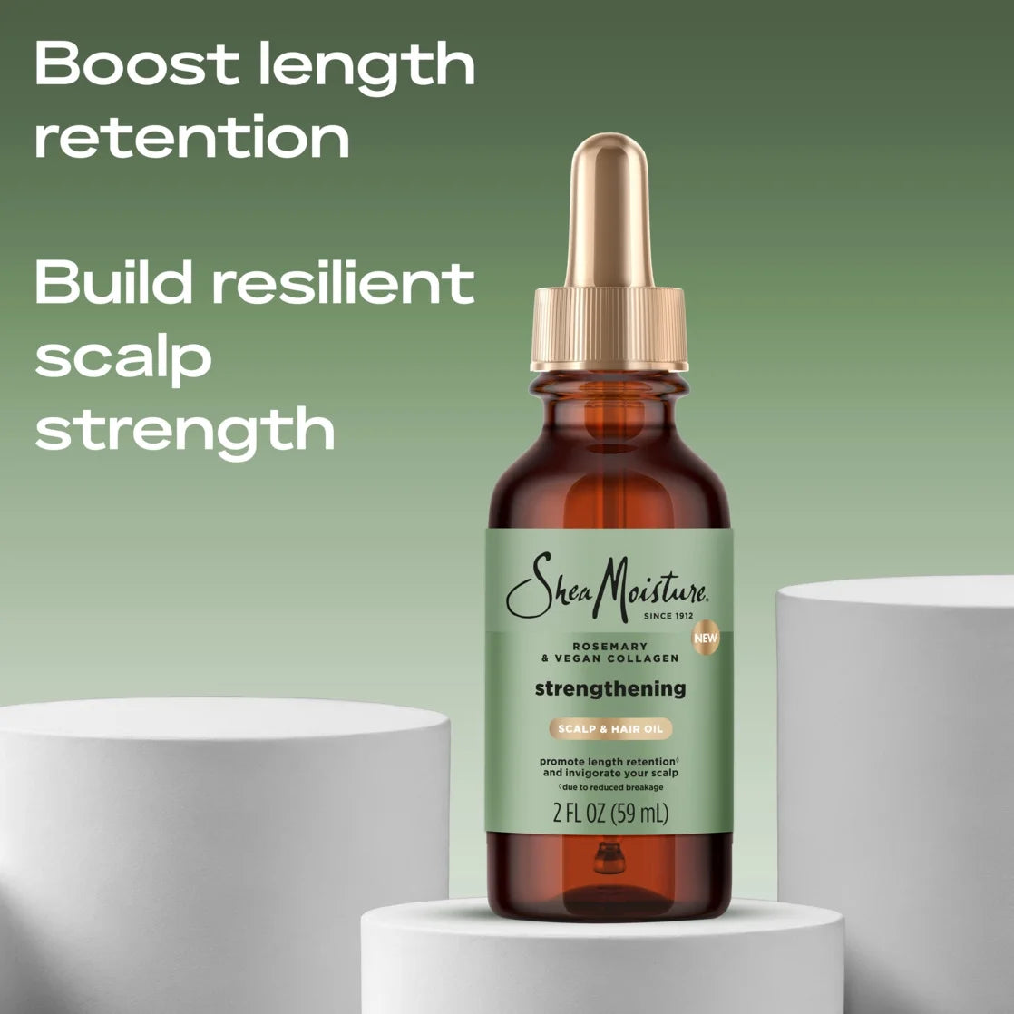 Strengthening Scalp Oil & Hair Oil Rosemary & Vegan Collagen, 2 Oz